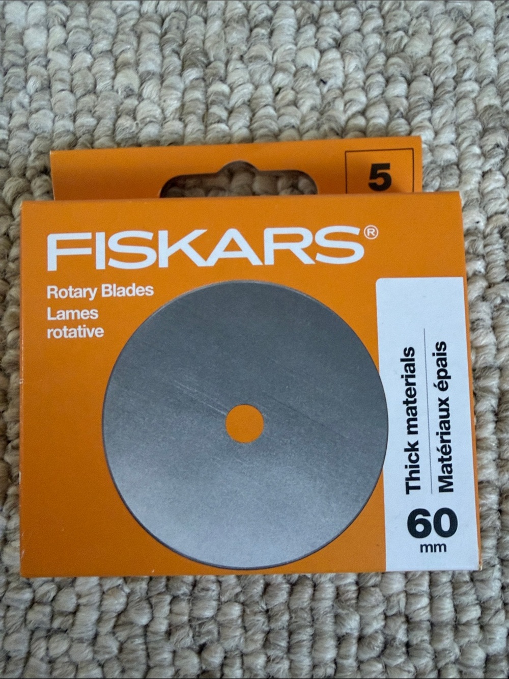 Fiskars Orange Rotary Blade 60mm for Thick Materials